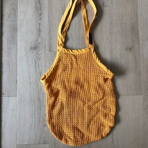 Sunny Yellow Knit Tote Bag